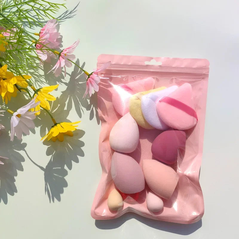 7/12Pcs Cosmetic Puff Makeup Sponge Beauty Egg Foundation Sponges Powder Puff Women Make Up Accessories Beauty Tools HIP 11pcs pink
