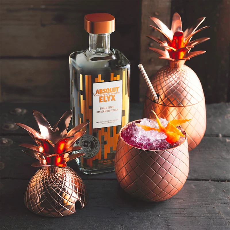 Pineapple Moscow Mule Stainless Steel Mug 400–900ml Cocktail Tumbler Mug HIP