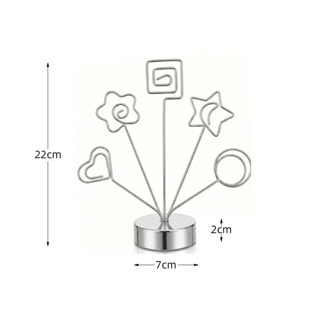 Metal Note Clip Photo Stand & Business Card Holder | Desk Decor Business Card Holder HIP 7