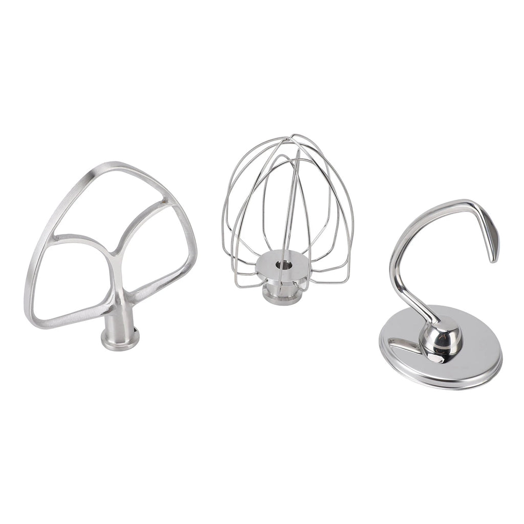 3pcs Stand Mixer Attachment Flat Beater Wire Whip Tilt Head Stand Mixer Accessories Easy To Clean Stainless Steel for Kitchen HIP