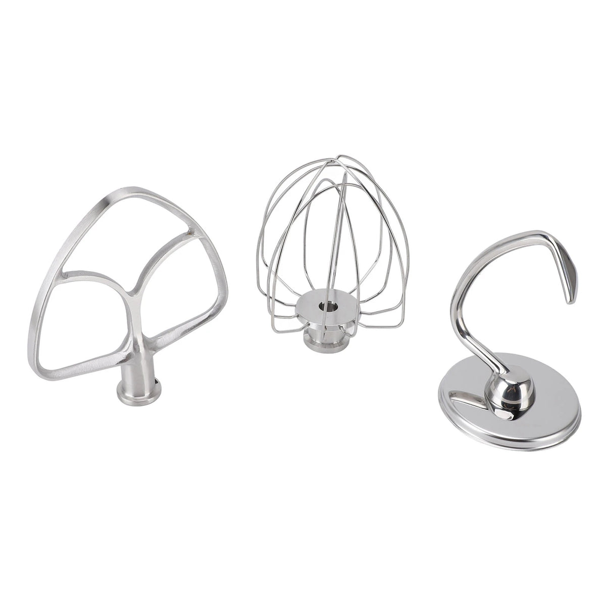 3pcs Stand Mixer Attachment Flat Beater Wire Whip Tilt Head Stand Mixer Accessories Easy To Clean Stainless Steel for Kitchen HIP