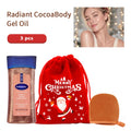3pcs Christmas Gift Turmeric Cocoa Glow Body Gel Oil With Applicator Glove Vitamin C Vitamin B3 Moisturizing Smoothing Body Oil HIP set 5
