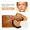 Long Lasting Compact Powder Waterproof Sweatproof Soft Matte Oil Control Setting Powder Face Makeup Cosmetic HIP 01Sand