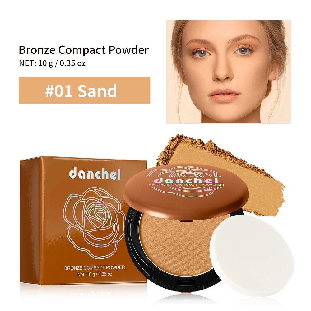 Long Lasting Compact Powder Waterproof Sweatproof Soft Matte Oil Control Setting Powder Face Makeup Cosmetic HIP 01Sand