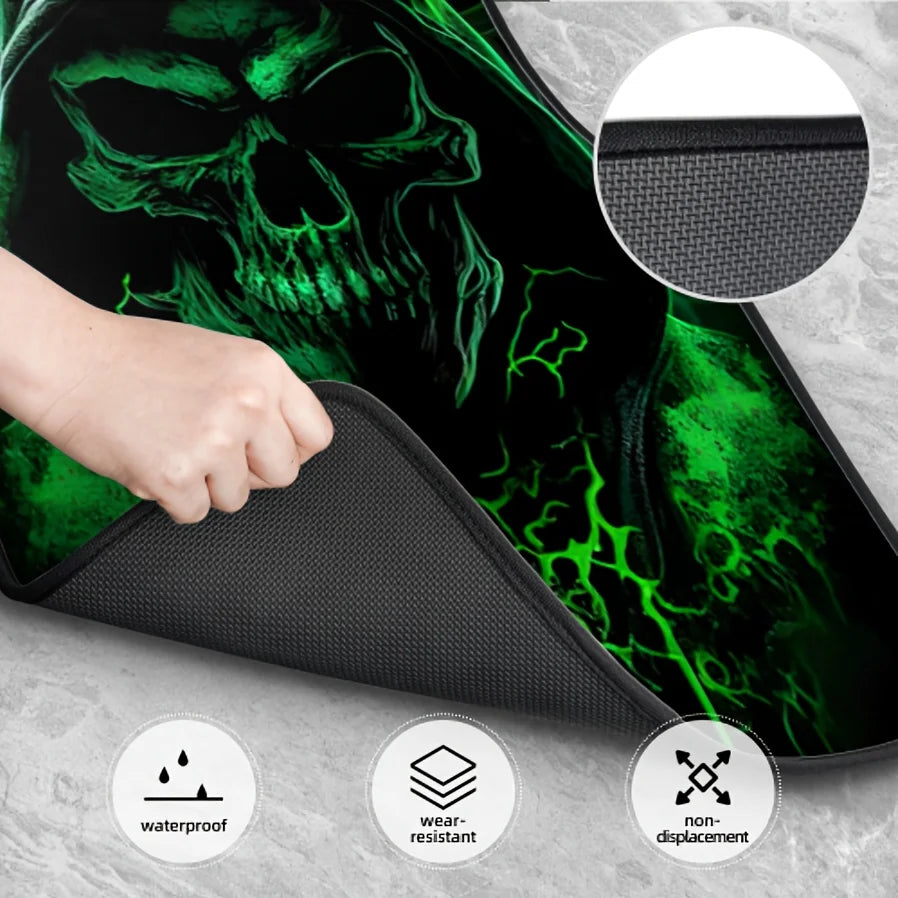 4-Piece Green Skull Car Floor Mats – Anti-Slip & Durable Car Floor Mats HIP