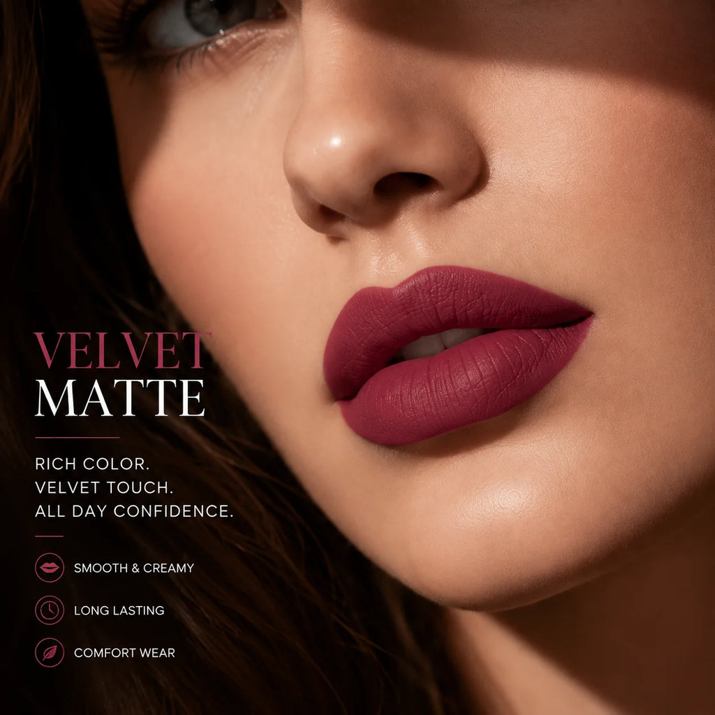 JUJU Dream Matte Lipstick – Velvet High-Pigment Long-Lasting Matte Lipstick HIP
