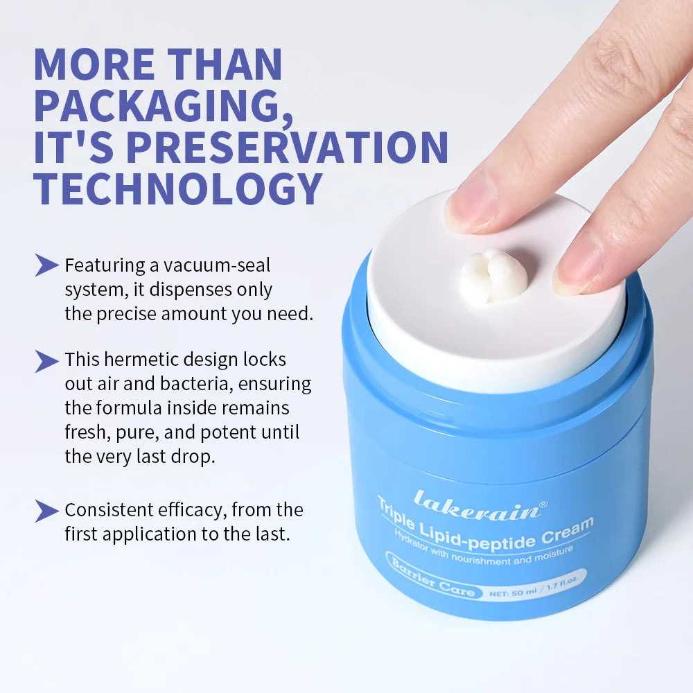 Triple Lipid Peptide Cream Long Lasting Hydration Moisturizer For Dry Normal Sensitive Skin Brighten Skin Care Non-Comedogenic HIP