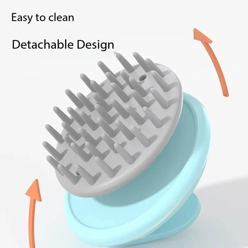 Hair Massager Comb Portable Relieve Head Stress New Silicone Handheld Round Remove Dandruff Scalp Stop Itch Scratching Combs HIP