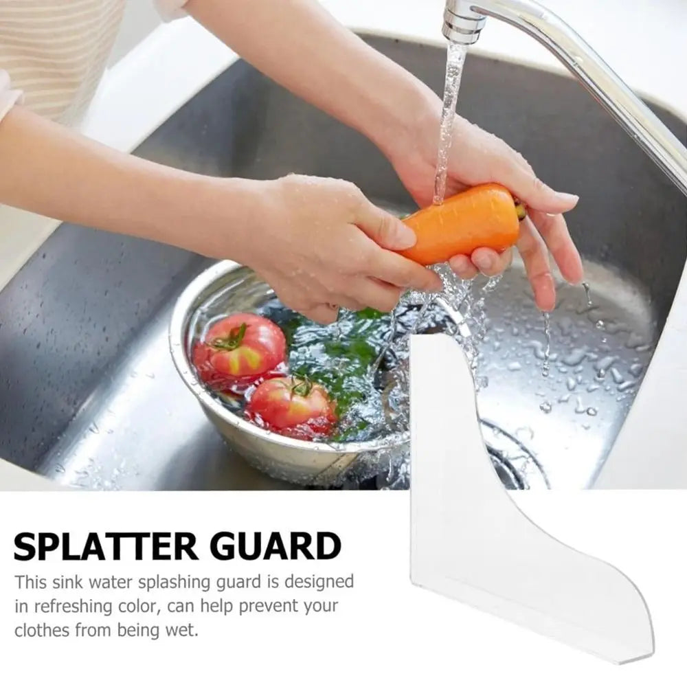 Acrylic Bathtub Splash Guard – Clear Self-Adhesive 2-Pack Sink Splash Guard HIP