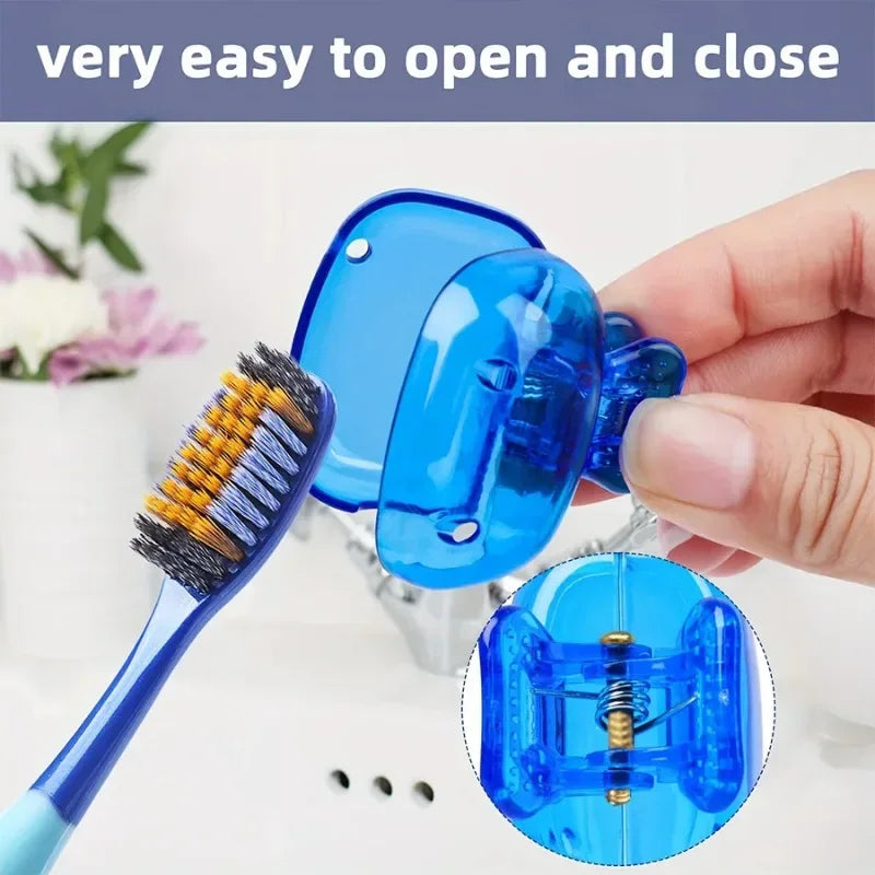 Portable Toothbrush Storage Clip & Protective Cover | 1/4 Pack Toothbrush Protective Cover HIP