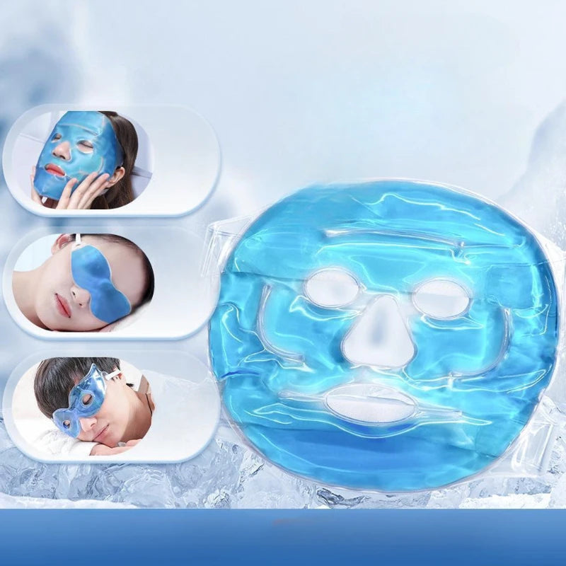 Face Cooling Mask Gel Eye Mask Ice Pack Cooling PVC Hot Cold Therapy Skin Care Tool Gel Face Mask Skin Firming Spa Sleep Mask HIP
