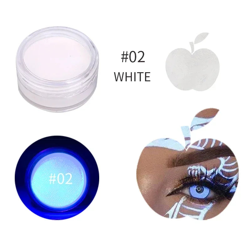 12Colors Eyeliner Cream Neon Colored Halloween Liner Eyeliner Pen Waterproof UV Blacklight Fluorescent Face Body Paint Makeup HIP 02 Water Painting