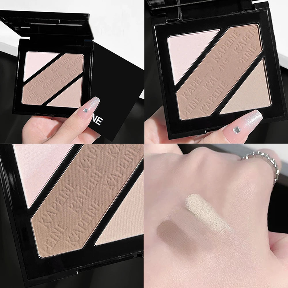 3-Color Contour Bronzer & Highlighter Powder Palette Bronzer Highlighter Palette HIP