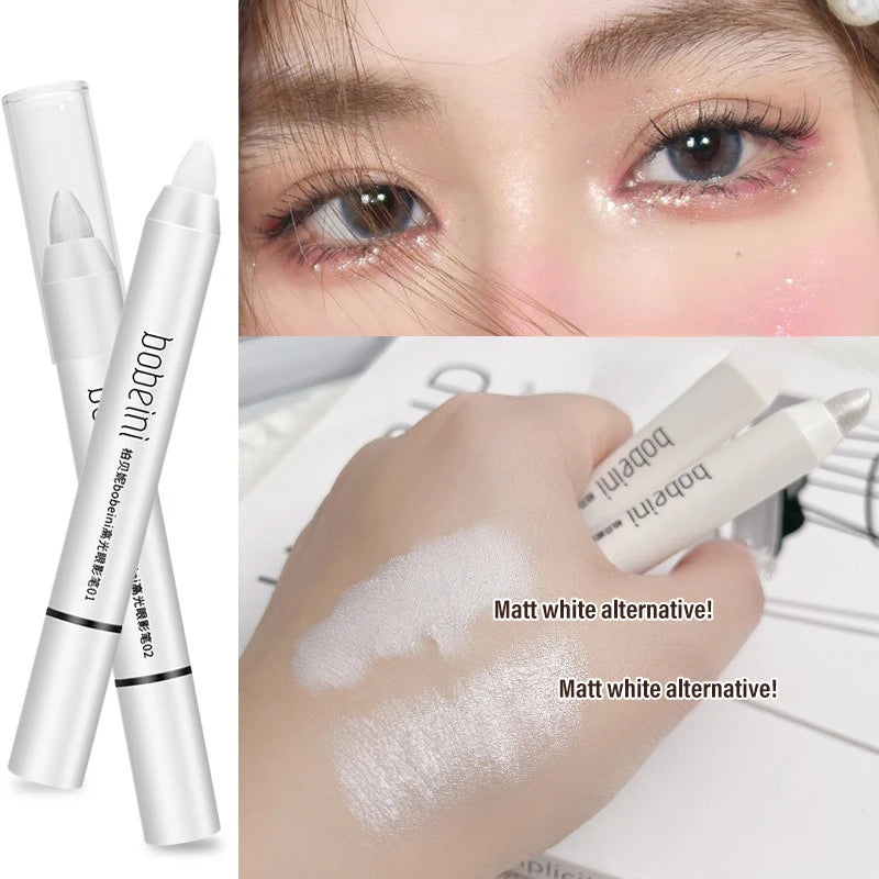 1-3pc Highlighter Brightening Silkworm Pen Pearlescent Matte Eyeshadow Pencil Makeup Eye Makeup Long-lasting Pearlescent Stick HIP