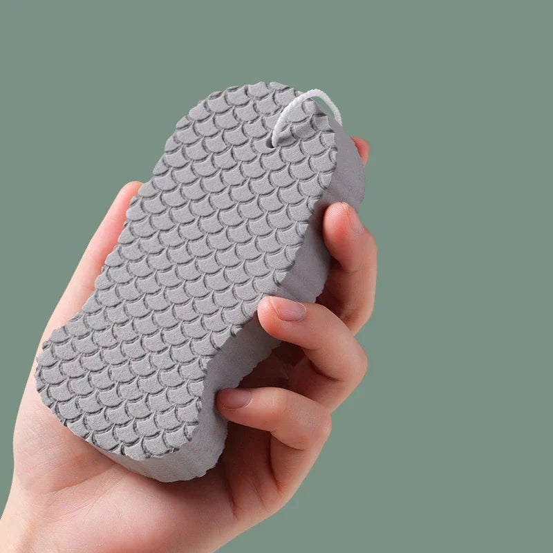 Soft Exfoliating Body Scrub Sponge for Baby & Adults – Bath Bath Scrub Sponge HIP C572-Gray