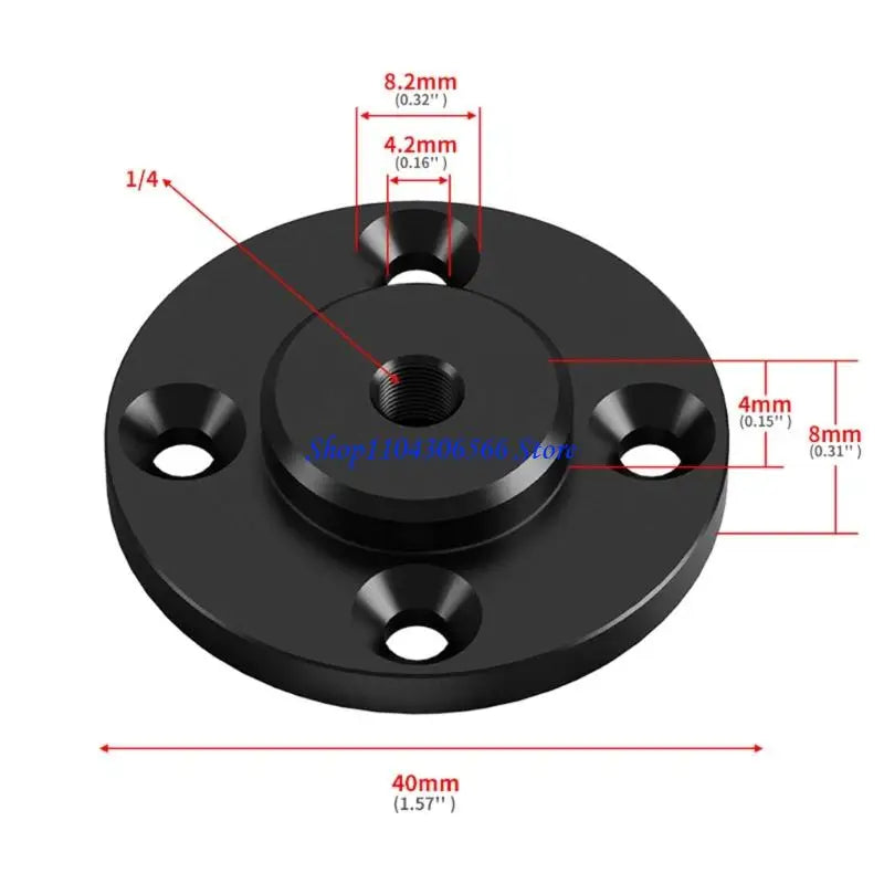Universal 1/4" Aluminum Alloy Camera Bracket Fixing Base Camera Mount Bracket HIP