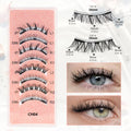 1/2 Pair Reusable Magnetic Eyelashes Tweezers Set Faux Mink Lashes Handmade 3D Natural False Eyelashes and Magnetic Tweezers Set HIP 2 pairs-CH04