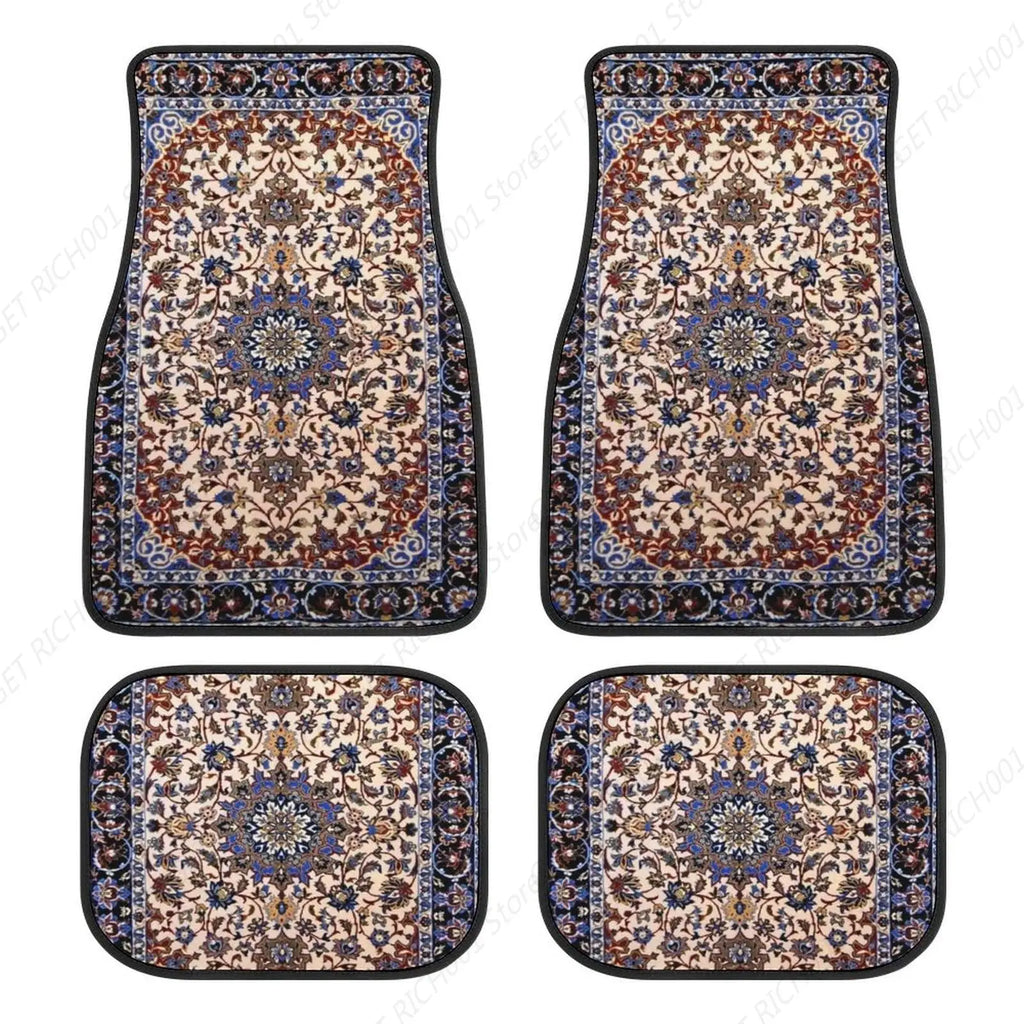Blue Persian Pattern Car Floor Mats – 4-Piece Universal Set Car Floor Mats HIP 1 one size