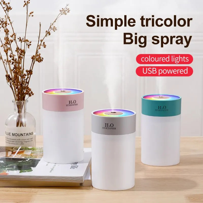 260ml USB Mini Humidifier with 7-Color Night Light – Desktop & Car USB Mini Humidifier HIP