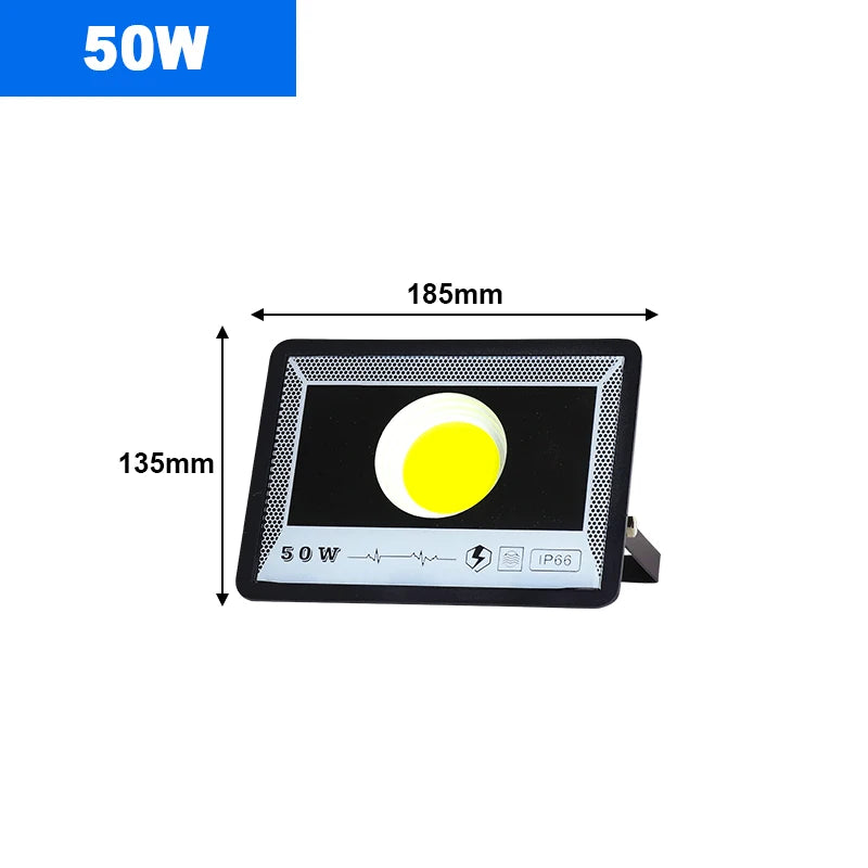 YNL IP65 LED Flood Light 50W–500W | Outdoor Garden Street Lamp LED Flood Light HIP 50W Cool White(5500-7000K)