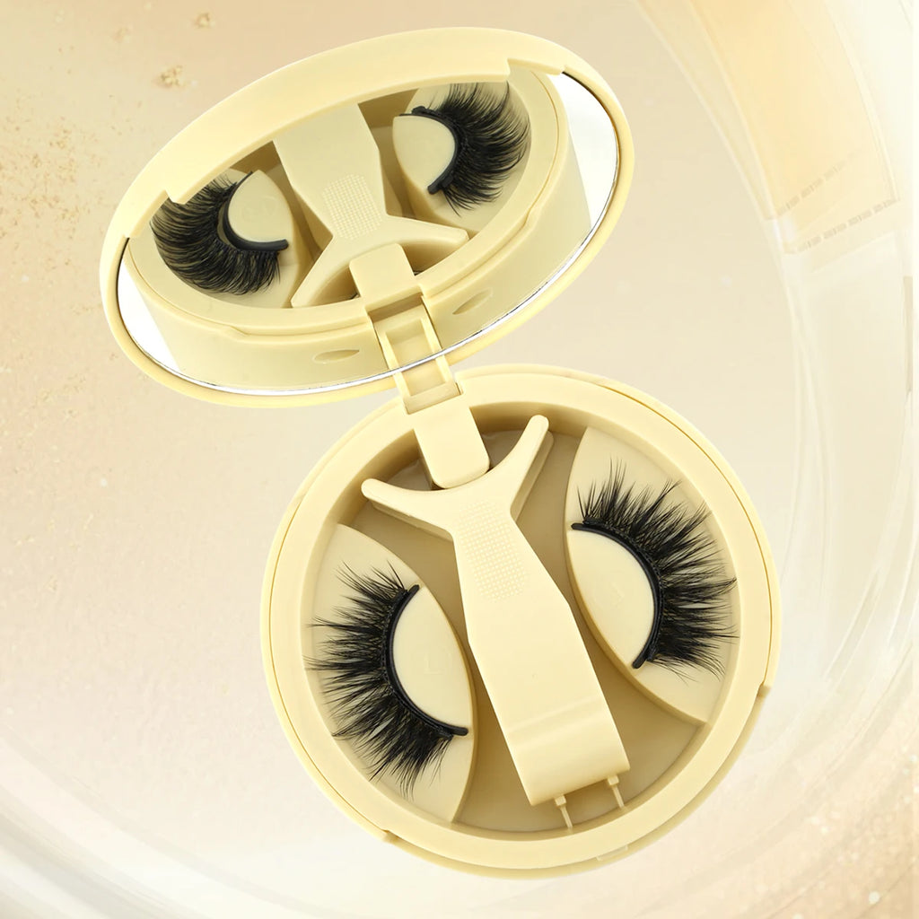 New 1 Pair Cat Eye Magnetic Eyelashes Set With Tweezers Natural Light Eyelash Extension Tools Reusable False Eyelashes Makeup HIP