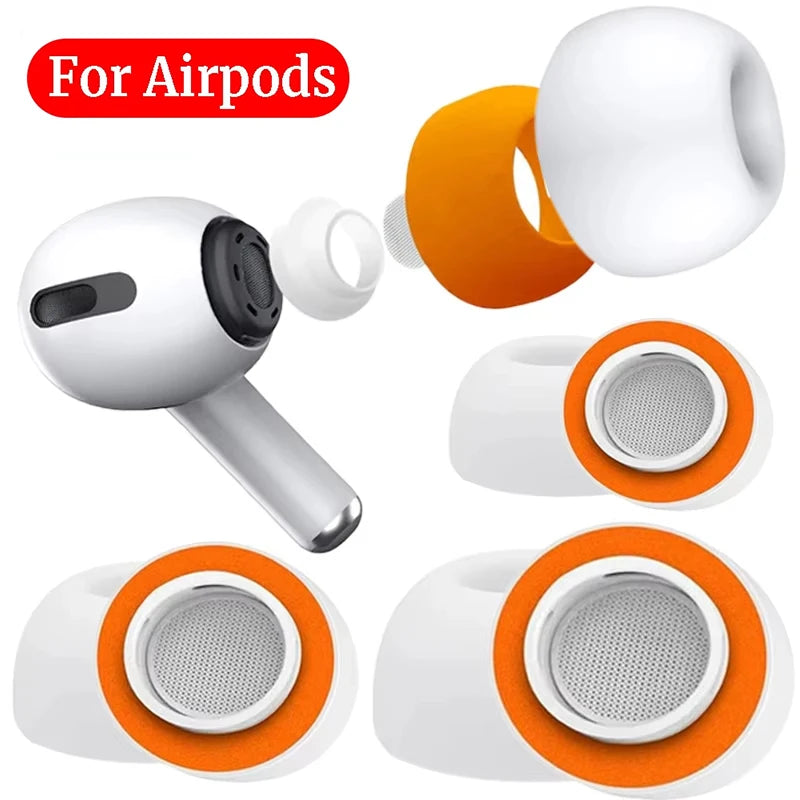 Memory Foam Ear Tips for AirPods Pro 1 & 2 – S/M/L Set Replacement Ear Tips HIP