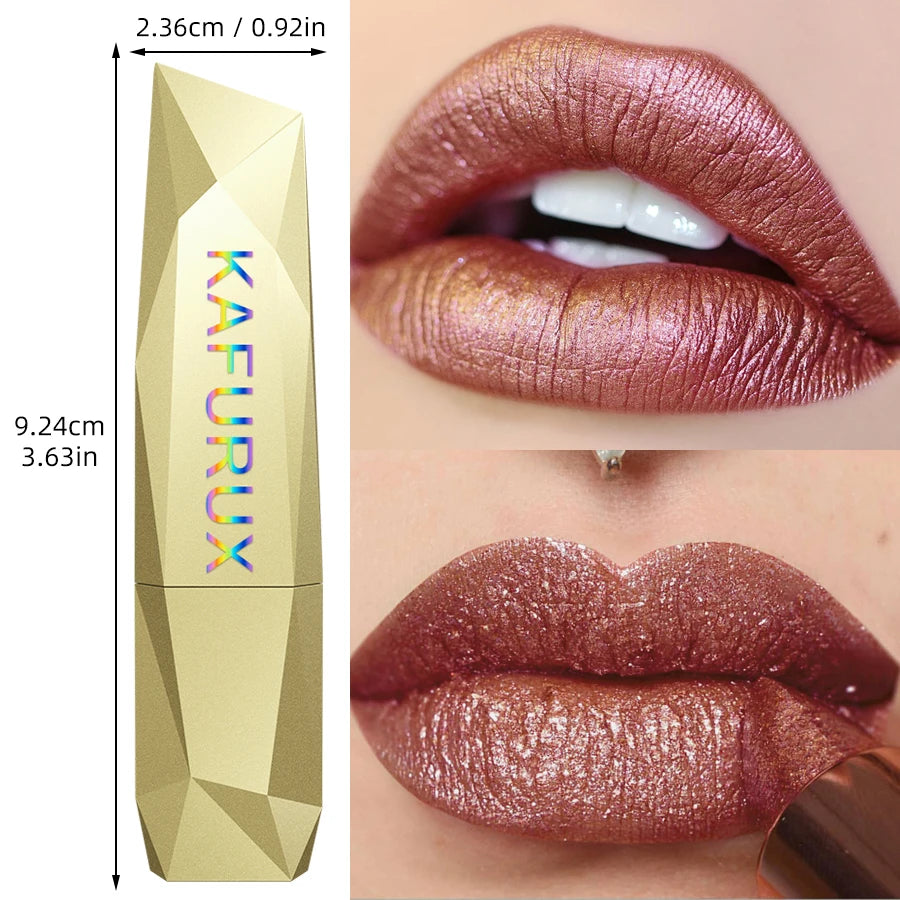 1 PC Sexy Glitter Plumping Metallic Lipstick Moisturizer Fruit Lip Oil Lip Tint Gel Soft Tube Lips Makeup for Women Cosmetic HIP