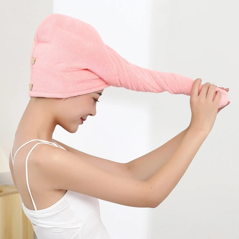 Microfiber Hair Towel Turban – Quick-Dry Shower Cap for Women Microfiber Hair Turban HIP