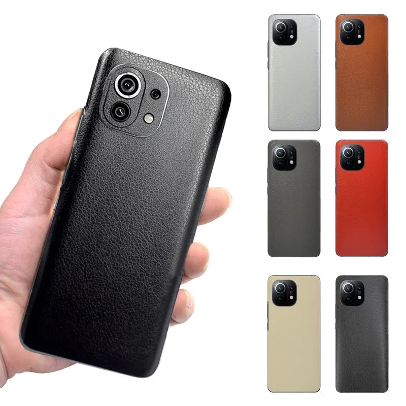 Leather Grain Phone Back Skin Wrap Sticker for Xiaomi Mi Phone Back Skin HIP
