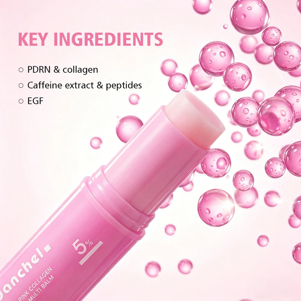 PDRN Pink Collagen Volume Collagen Stick Multi Balm Stick Deep Hydration Moisturizer Brightening Plump Smooth Face Skin Care HIP