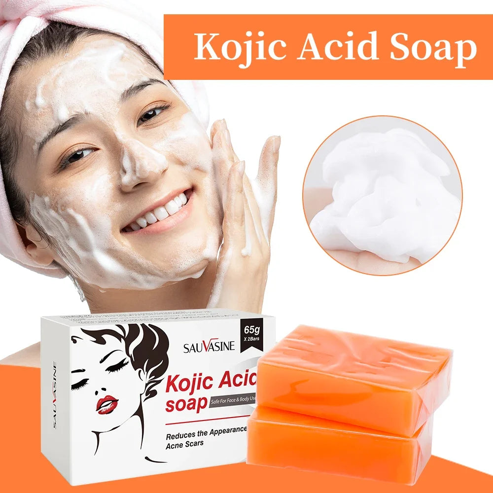 Kojic Acid Brightening Handmade Soap – Face & Body Bar Brightening Soap Bar HIP