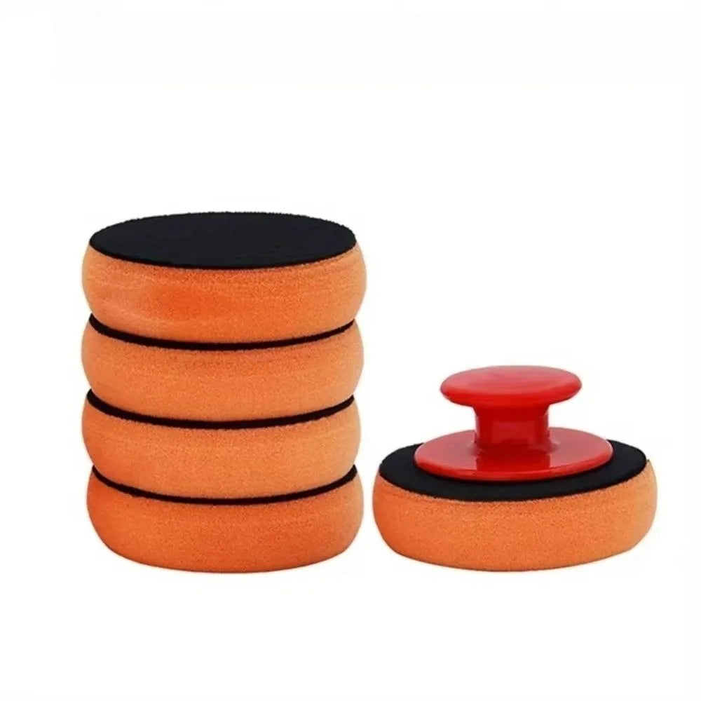 6-Piece Car Wax Polish Pad Kit with Handle | Foam Sponge Car Polish Pad Kit HIP
