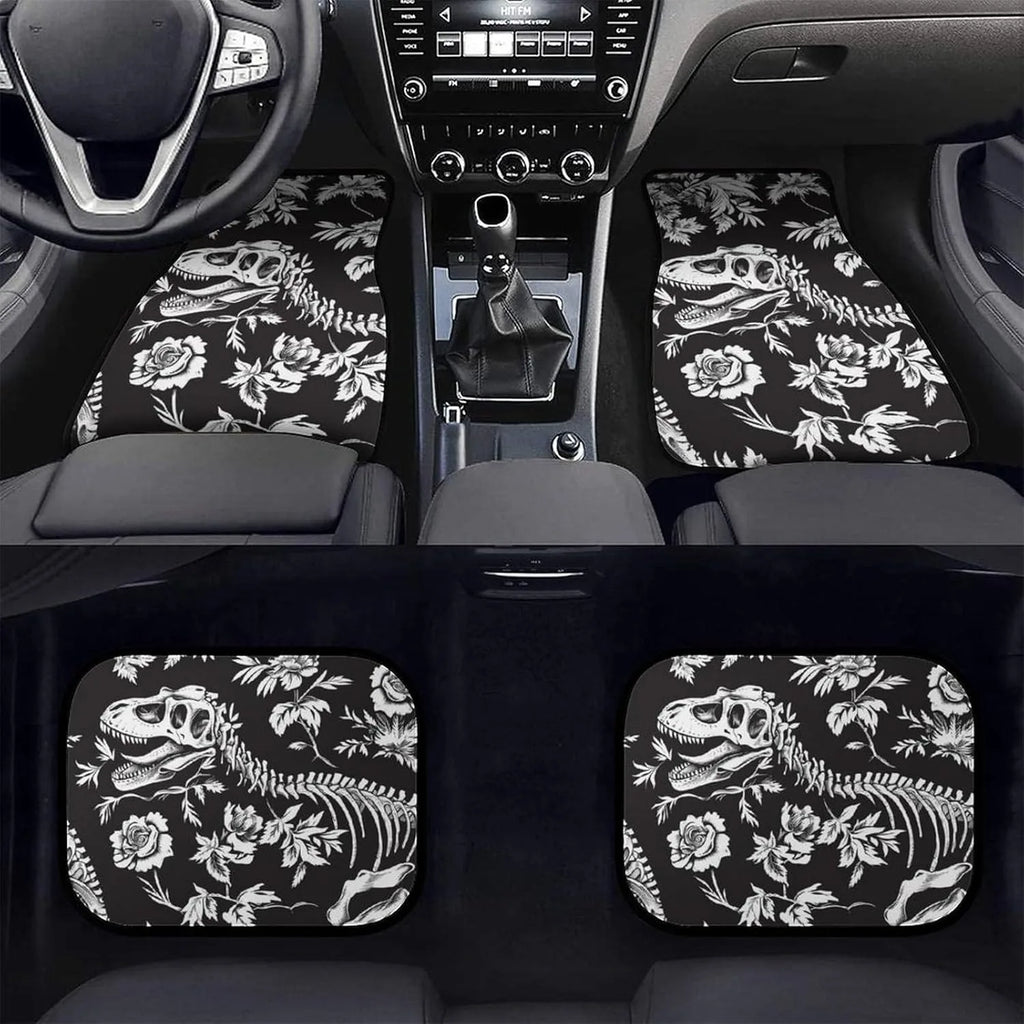 Dinosaur Skeleton Car Floor Mats – 4-Piece All Weather Set Car Floor Mats HIP