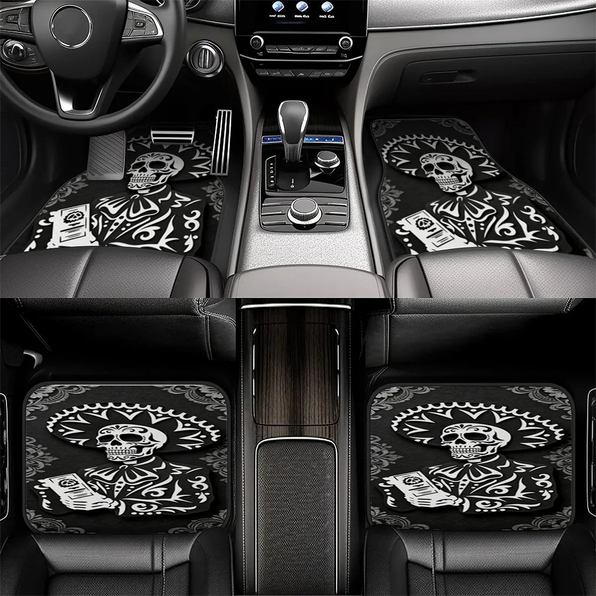 4-Piece Car Floor Mat Set – Anti-Slip Polyester Fiber Car Floor Mats HIP