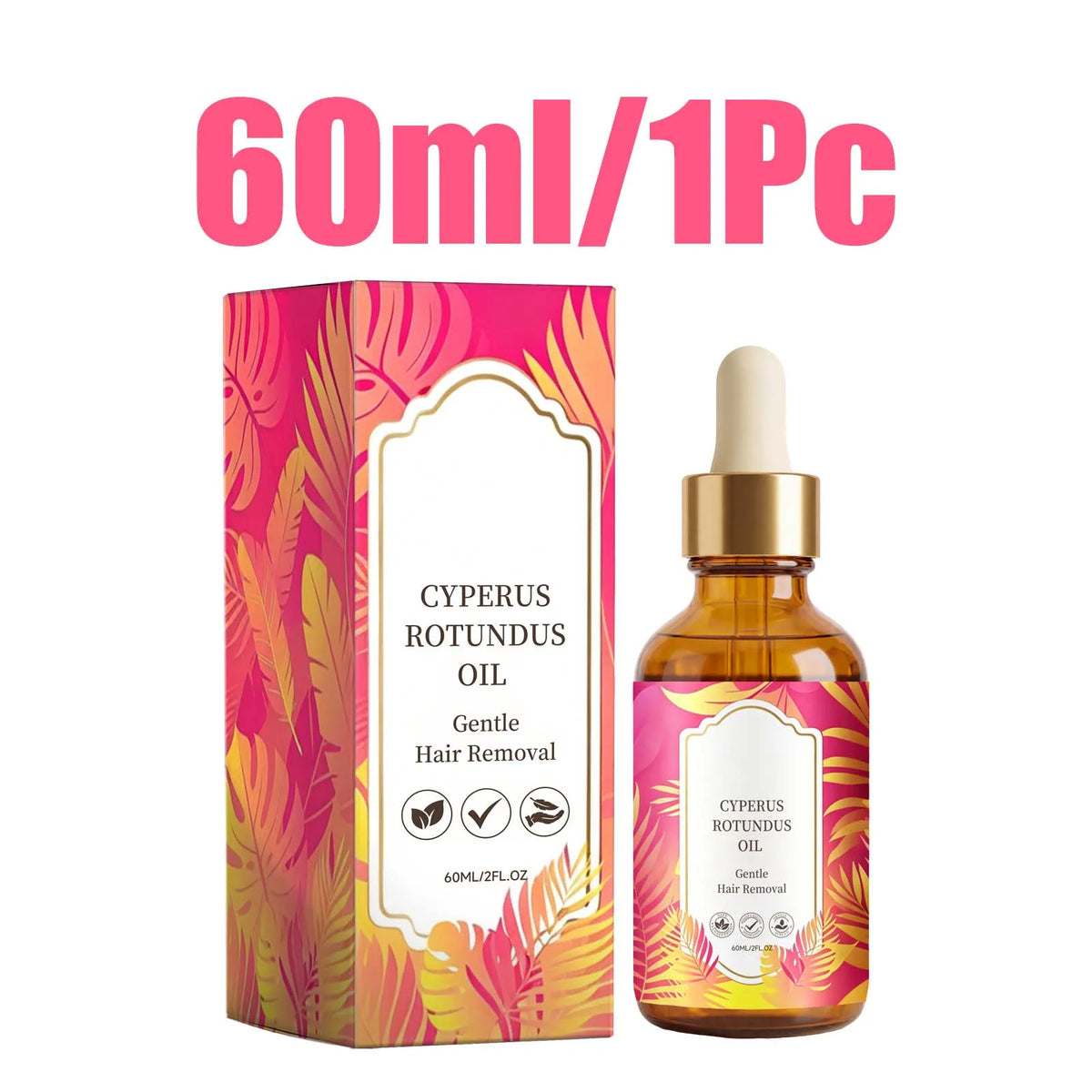 Cyperus Rotundus Oil Hair Growth Inhibitor Body Serum 60ml Hair Growth Inhibitor Oil HIP 1Pc