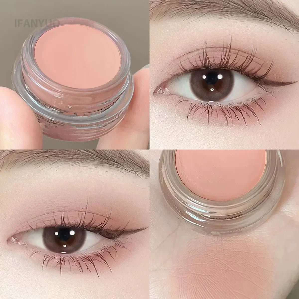 Matte Purple Peach Pink Eyeshadow Cream Blush Face Contour Waterproof Lasting Concealer Nude Brown Eyeshadow Primer Base Makeup HIP