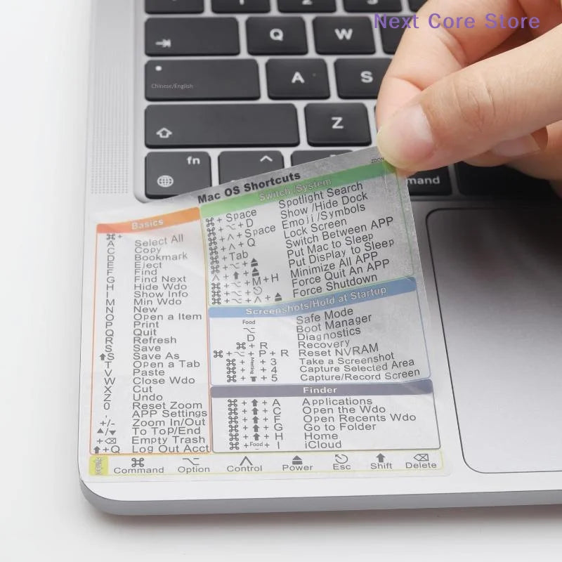PVC Keyboard Shortcut Stickers – Boost Productivity Keyboard Shortcut Sticker HIP
