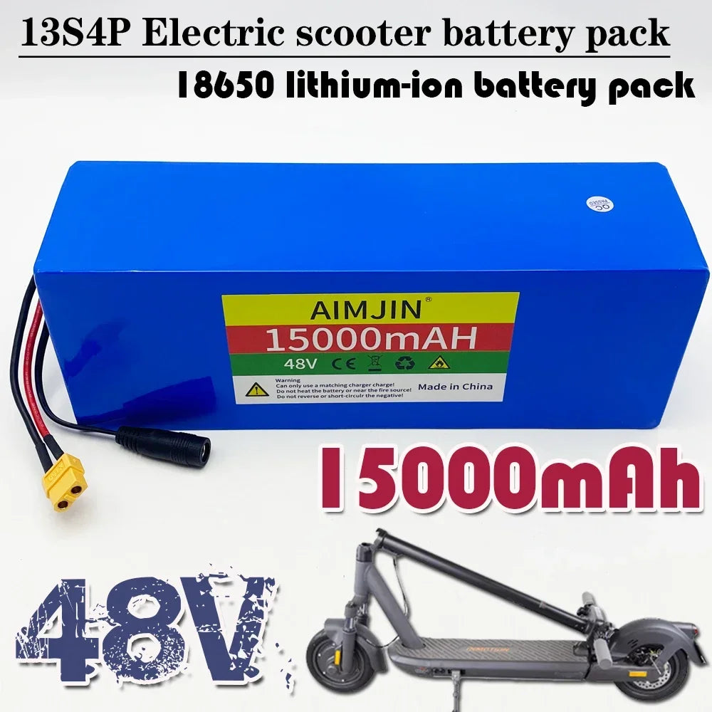 48V 15Ah Lithium-Ion Battery Pack 13S4P BMS – Electric Scooter E-Scooter Battery Pack HIP