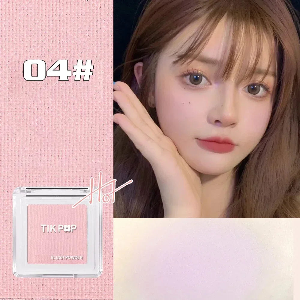 Blush Blueberry Palette Face Mineral Pigment Cheek Blusher Powder Cosmetic Natural Contour Shimmer Highlight Cream Palette HIP 04Matte Blueberry