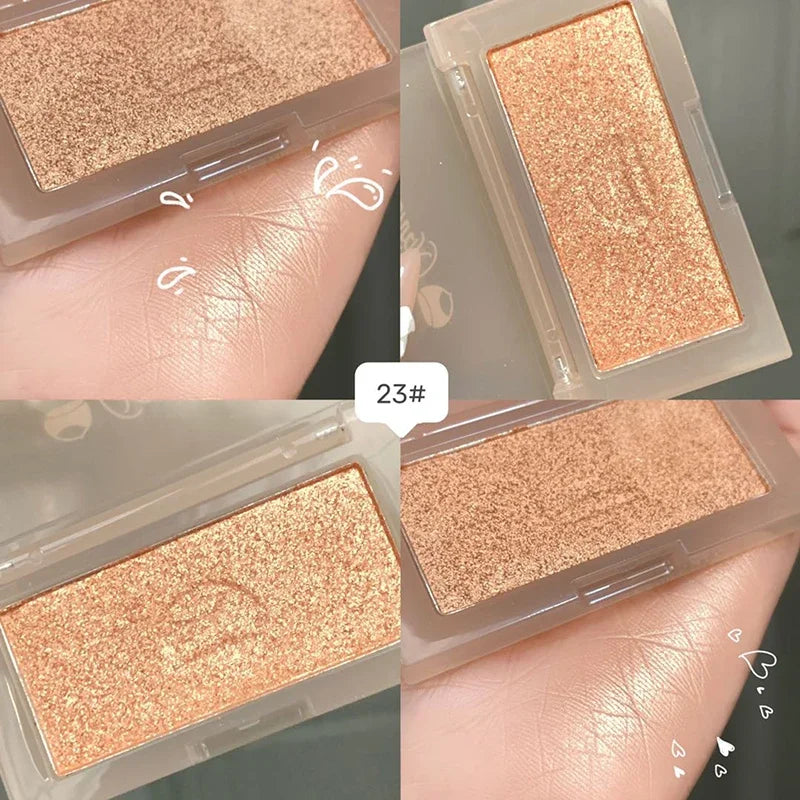 Single Eyeshadow Blush Concealer Blush Highlighter Palette Combination Shimmer Brighten Waterproof Matte Non-Smudge Cosmetic HIP 23 Highlight