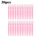 Eyebrow Trimmer Face Razor Blades – Portable Hair Removal Kit Eyebrow Trimmer Razor HIP C514-pink 30pcs