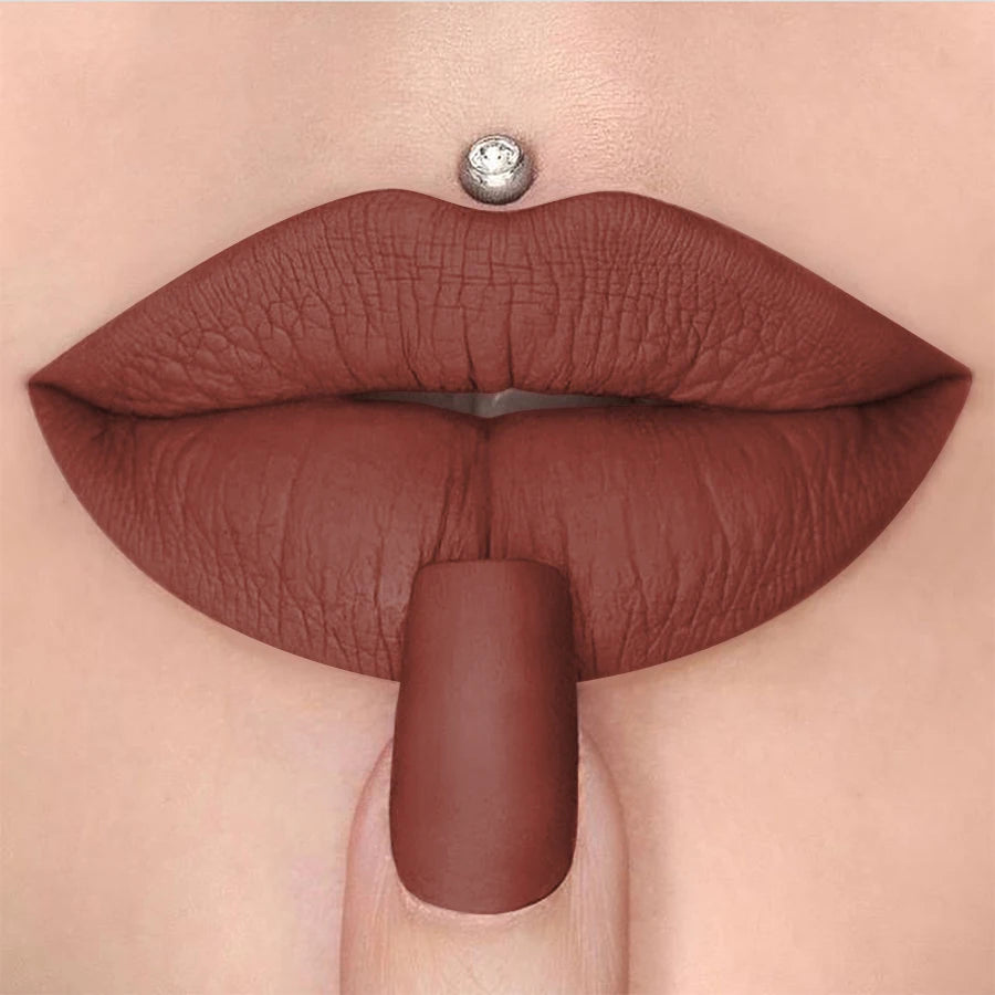 1PC 15 Colors Nude Velet Matte Lipstick Pen Waterproof Long Lasting Red Pink Lip Liner Pen Korean Makeup Lip Tint Lip Glaze HIP 08
