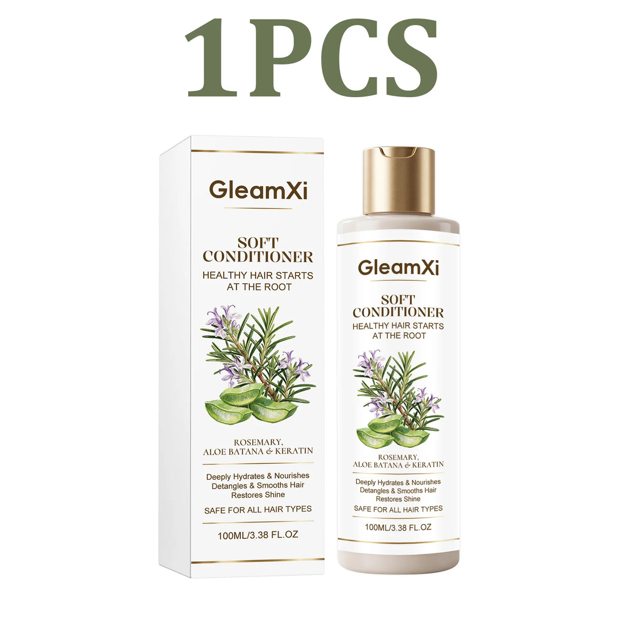 Rosemary Hair Conditioner – Frizz Control, Vitamin E & Shine Hair Conditioner HIP 1PCS