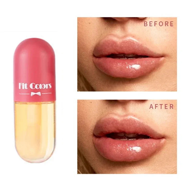 Crystal Jelly Lip Gloss Capsule Lip Plumper Oil Shiny Clear Lips Oil Moisturizing Women LipGloss Balm Makeup Lip Tint Cosmetics HIP 01 1Pcs
