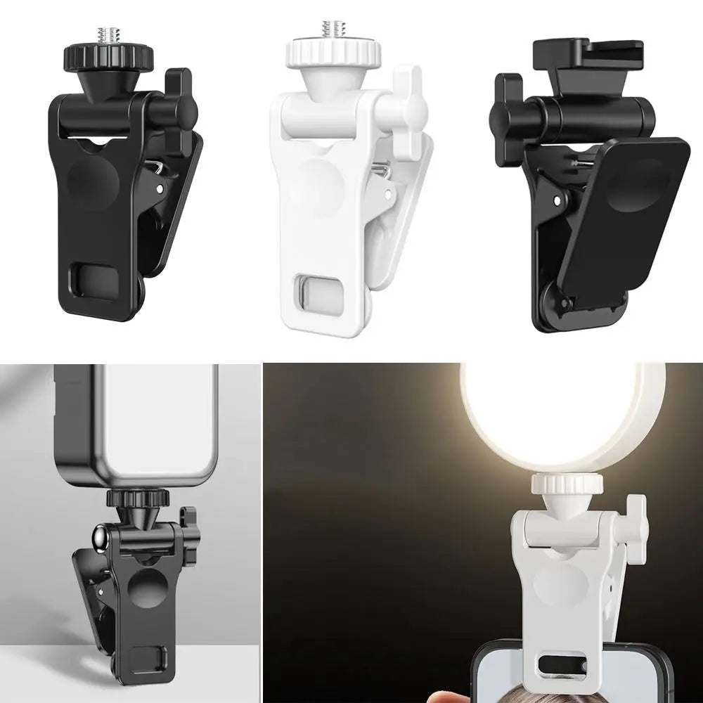 1/4" Screw Mount Mini Fill Light Clip – LED Selfie Clamp Fill Light Clip HIP