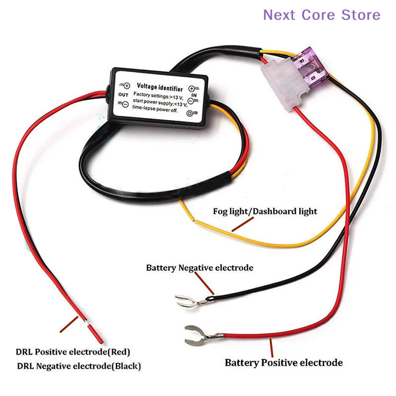 Car LED DRL Relay Controller Module – Auto ON/OFF 12V DRL Relay Controller HIP