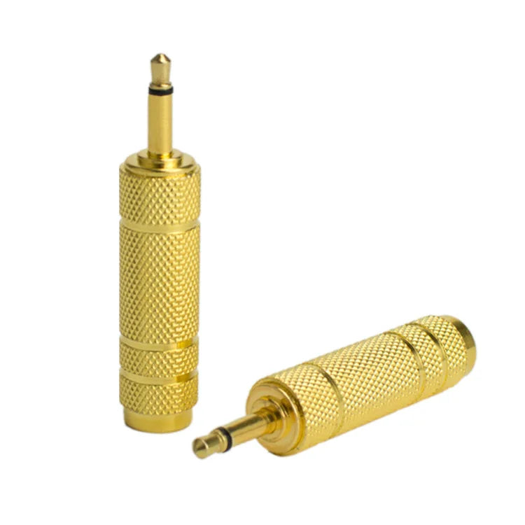 2-Pack 6.35mm to 3.5mm Mono Audio Jack Adapter – Gold Plated Audio Jack Adapter HIP 2pcs 3.5 to 6.5 Mono