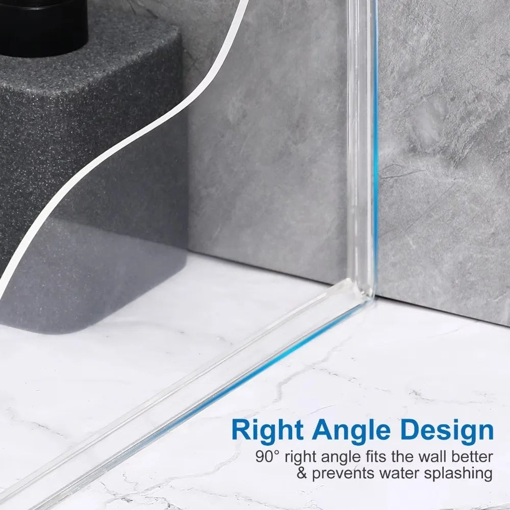 Acrylic Bathtub Splash Guard – Clear Self-Adhesive 2-Pack Sink Splash Guard HIP
