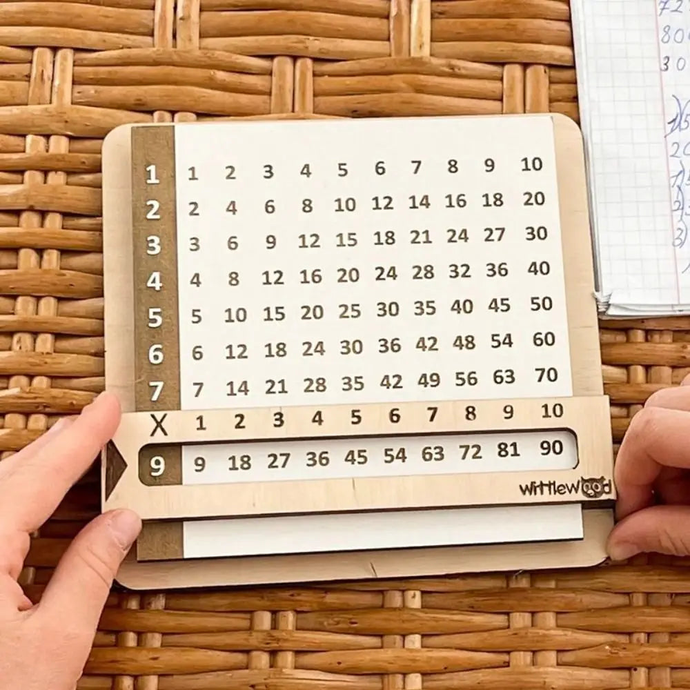 Wooden Slidable Multiplication Table – Montessori Math Toy Educational Math Toy HIP