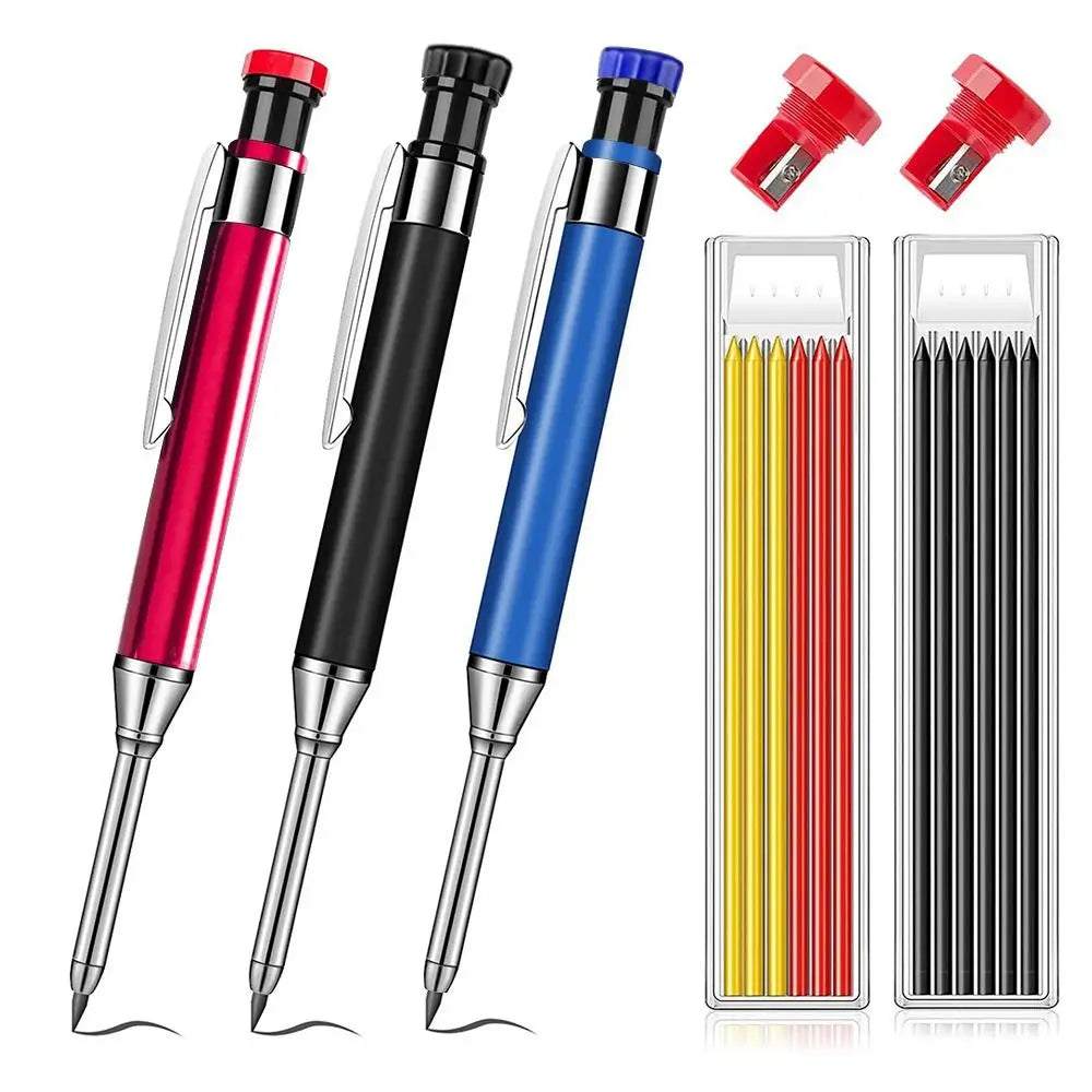 2.8mm Deep Hole Carpenter Pencil with Built-In Sharpener Carpenter Pencil HIP